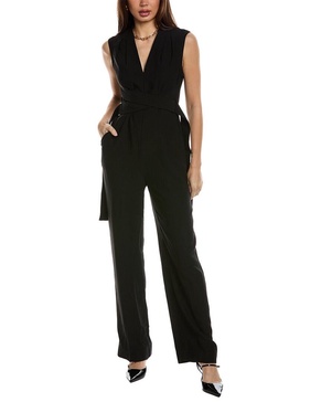 riyo belted wrap jumpsuit