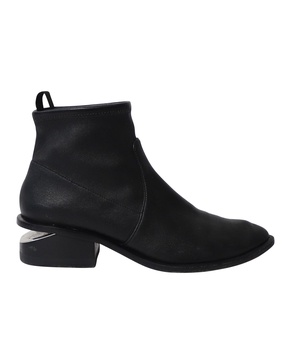 alexander wang kori cutout ankle boots in black leather