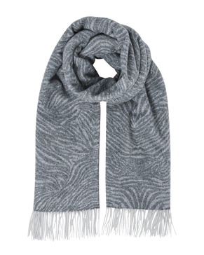 cassia wool & cashmere-blend zebra scarf