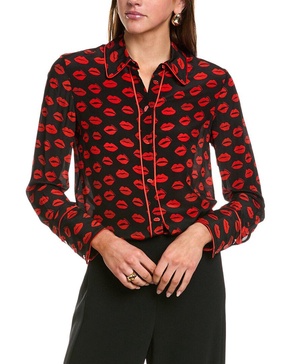 willa placket silk top
