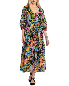 wild blooms dolman tiered dress