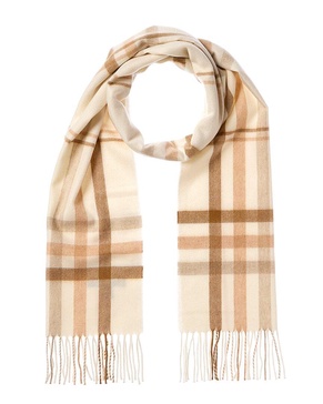 cashmere check cashmere scarf