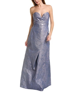 Rene Ruiz Strapless Hand Draped A-Line Ballgown