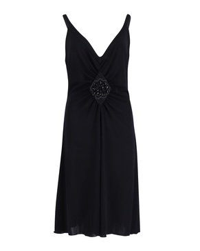 embellished cocktail dress in black acetate