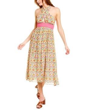 mira halter maxi dress