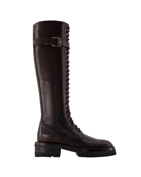 lijsbet boots -  - leather - burgundy