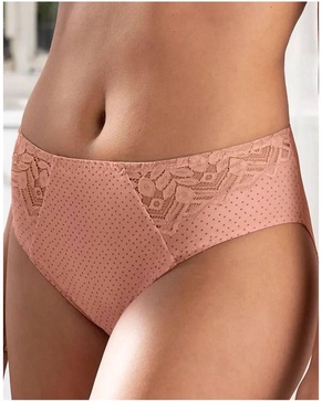 high waist brief in bulles rosees