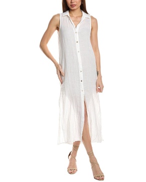 Bella Dahl Side Slit Duster Linen-Blend Dress