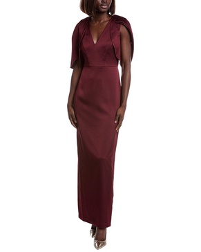 Aidan Mattox Crepe Back Satin Gown