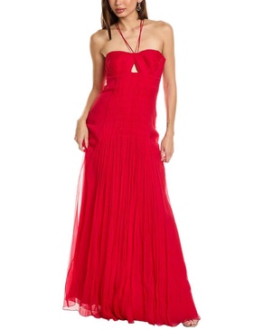 silk chiffon empire-waist gown