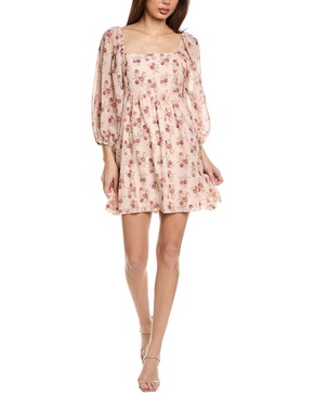 balloon sleeve mini dress