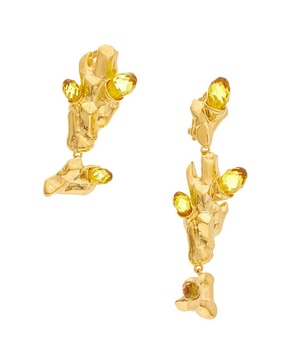 14k asymmetric earrings