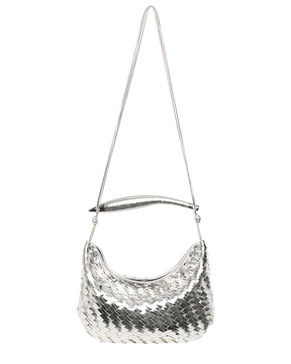 hazel woven leather hobo