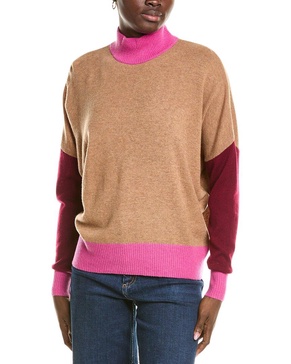 wool & cashmere-blend color block jumper