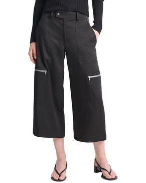 low-rise satin parachute crop pant