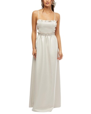WeWoreWhat Ruffle Bib Maxi Dress