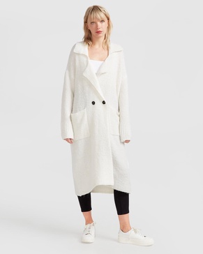 born to run sustainable sweater coat