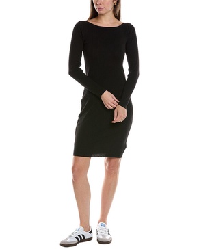 bateau neck cashmere-blend t-shirt dress
