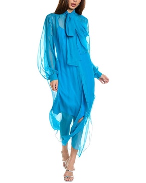 silk chiffon shirt gown