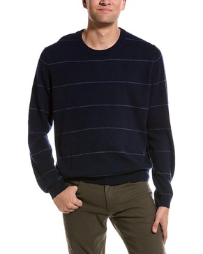 tonal stripe crewneck cashmere sweater