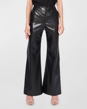 zenobia vegan leather pant in black