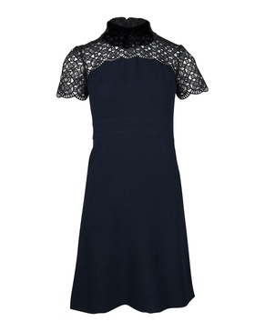 beria dress in navy blue polyester