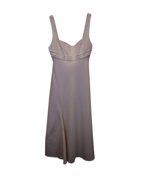 a-line sleeveless dress in ivory viscose