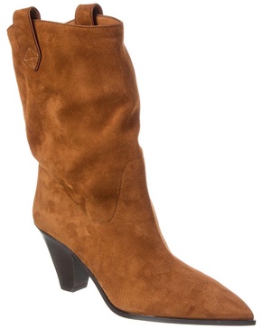 Aquazzura Boogie Suede Cowboy Bootie