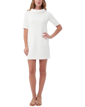Trina Turk Women's Shift Dress with Foldover Neck