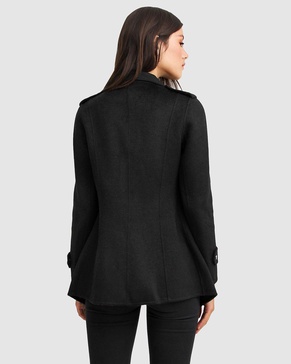 bad girl wool blend moto coat