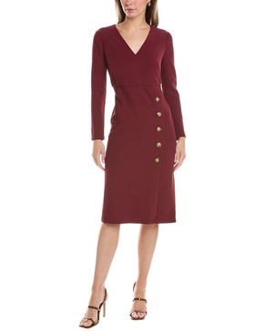 Maggy London V-Neck Midi Dress