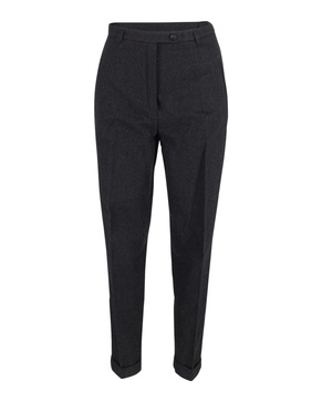 max mara  tapered trousers in grey cotton