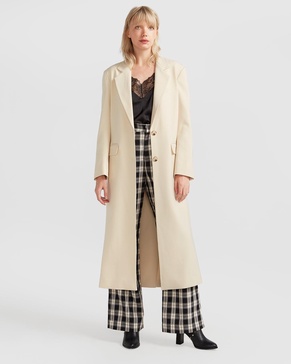transcendent asymmetric split hem coat