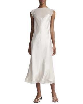 chiffon layered slip dress