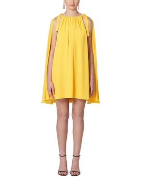 Carolina Herrera Ruched Neck Halter Mini Dress