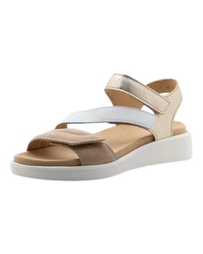 women' marina sandals in sand/white/platinum