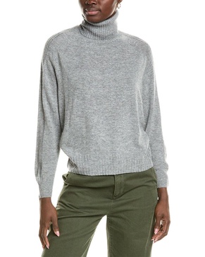 wool & cashmere-blend overarm rib roll neck jumper