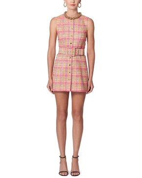 crewneck snap front dress