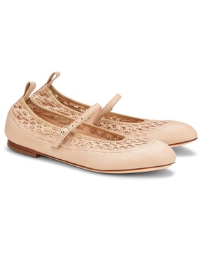 milly plots leather ballet flat