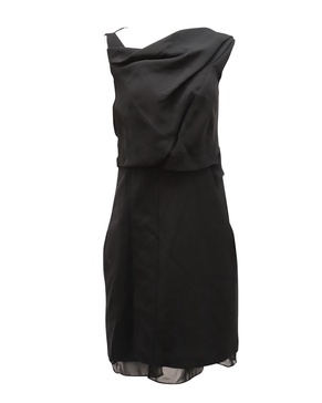 cocktail dress in black polyester