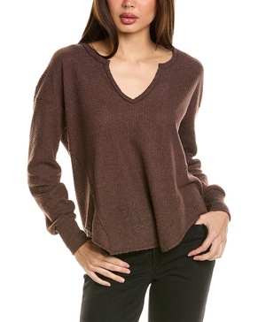 borderline cozy thermal notch pullover