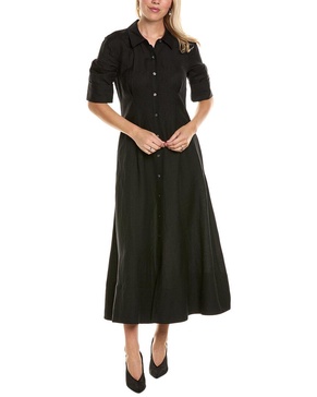 claudine linen-blend shirtdress