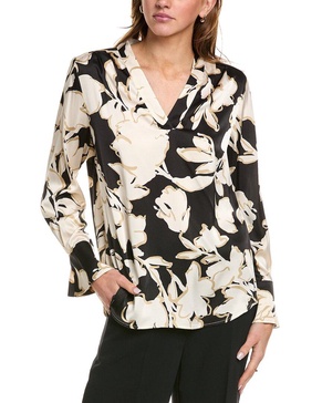 Anne Klein Pleated Satin Blouse