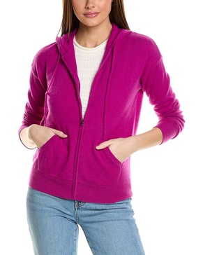 easy zip cashmere hoodie