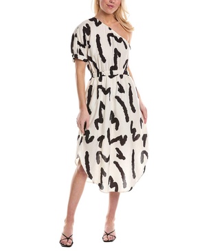 rio linen-blend midi dress