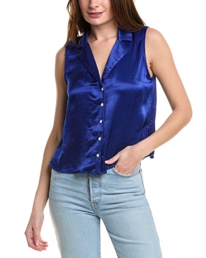 notch collar button down shirt