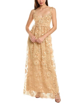 embroidered lace gown