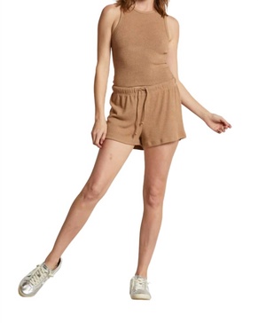 clapton sweatshorts in walnut