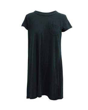 sacai t-shirt dress in navy blue cotton
