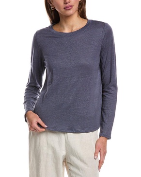 petite crewneck linen t-shirt
